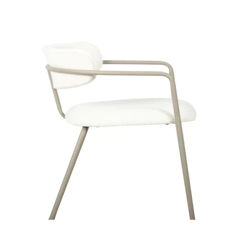 Cadeira Girona Nude Boucle Base Champagne