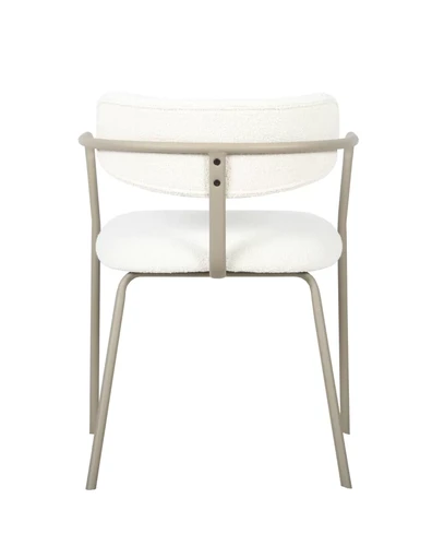Cadeira Girona Nude Boucle Base Champagne