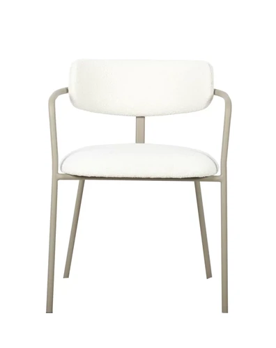 Cadeira Girona Nude Boucle Base Champagne