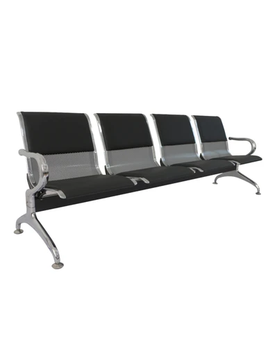 Longarina Dubai Com Estofado 4 Lugares Preto