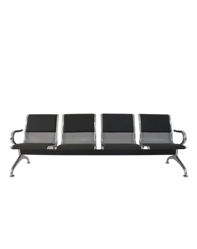 Longarina Dubai Com Estofado 4 Lugares Preto