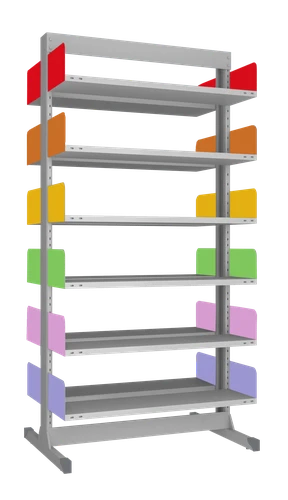 Estante Para Biblioteca Dupla Colorida