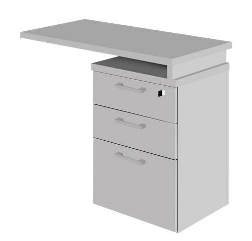 Mesa Auxiliar Treviso Com Gaveteiro Pedestal